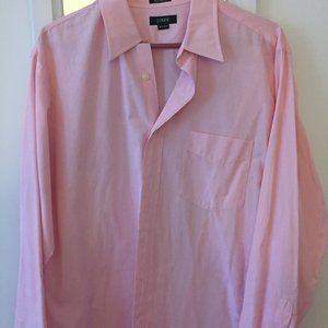J Crew 1 2 ply cotton Mens Buttondown Pink